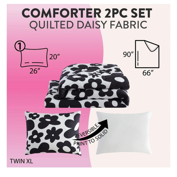 Urban Shop 2-Piece Quilted Comforter set. Twin/XL twin. Geometric Flwrs. NWT - Picture 2 of 16